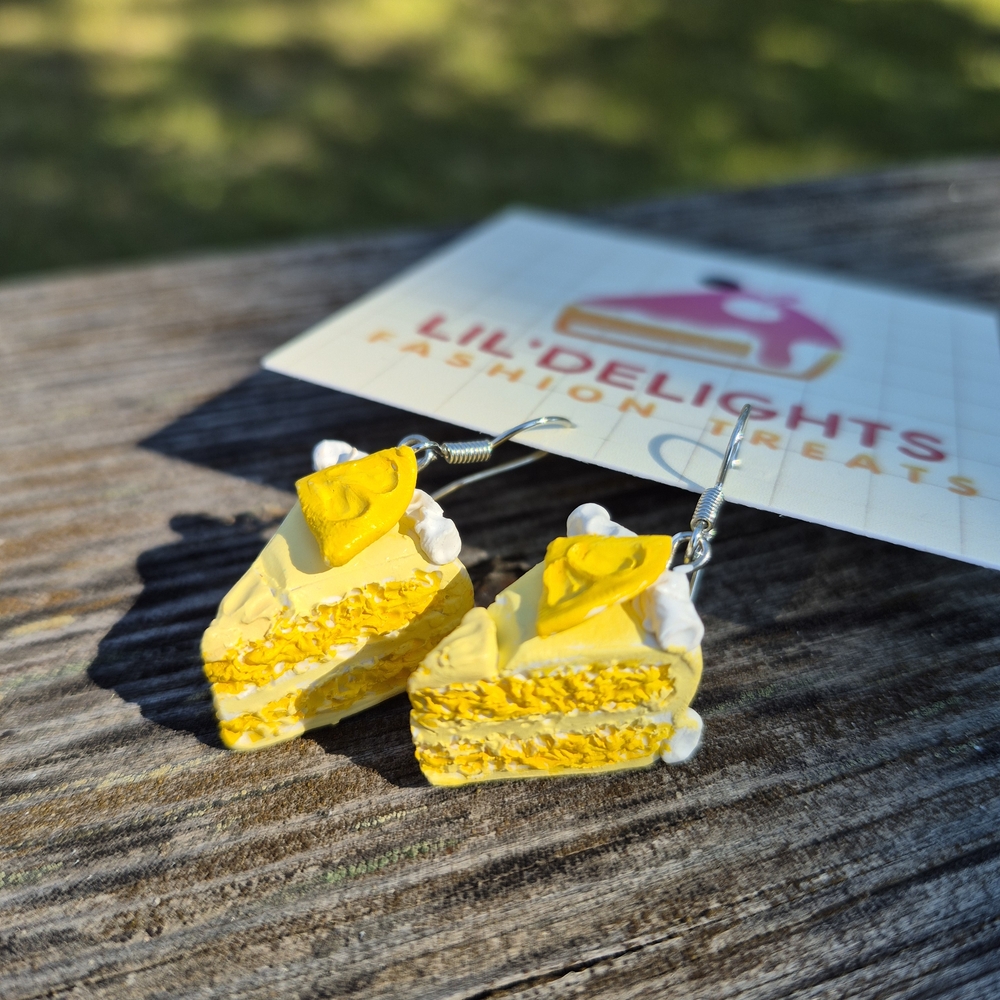 Lemon Cake Slice Earrings